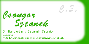 csongor sztanek business card